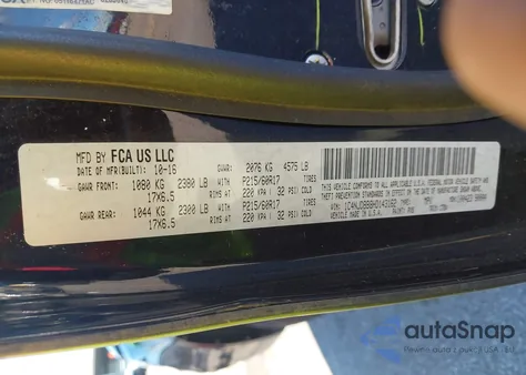 2017 Jeep Compass Sport 4X4 from USA, damaged, VIN 1C4NJDBB8HD143162